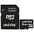 Карта памяти micro SDHC, 32 GB, SMARTBUY, 10 Мб/сек. (class 10), с адаптером, SB32GBSDCL10-01