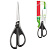 Ножницы MAPED (Франция) "Essentials Green", 210 мм, черные, эргономичные ручки, картонная упаковка с европодвесом, 468110