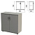 Шкаф закрытый "Этюд", 800х384х830 мм, цвет серый (КОМПЛЕКТ)