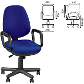 Кресло оператора "Comfort GTP", с подлокотниками, синее