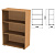 Шкаф (стеллаж) "Этюд", 800х384х1182 мм, 2 полки, бук бавария, 399995-55