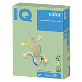 Бумага IQ (АйКью) color, А4, 80 г/м2, 500 л., пастель зеленая, MG28